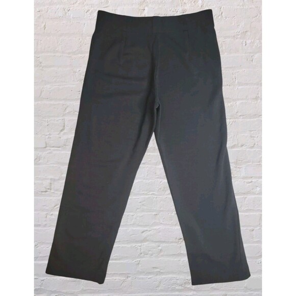 EILEEN FISHER XS Black Wool Crepe Straight Leg Ankle/Crop Pants Career Office - Picture 3 of 5